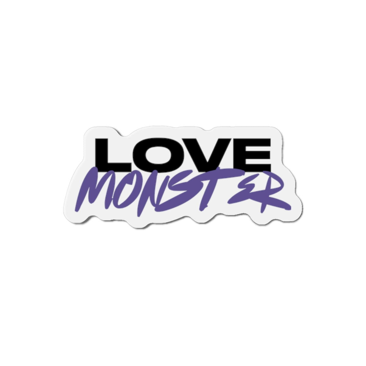 Love Monster Text Logo Magnet