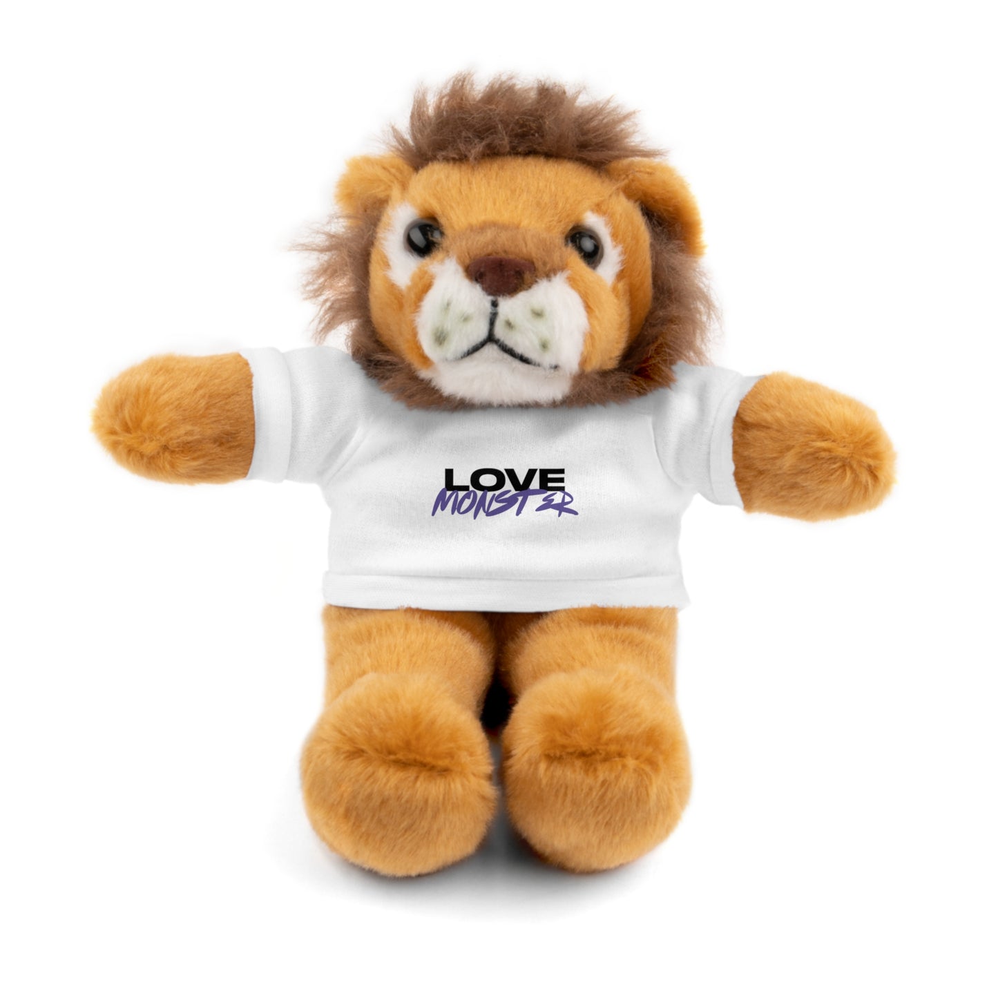 Love Monster Black & Purple Text Logo,  Stuffed Animals Teddy Bears