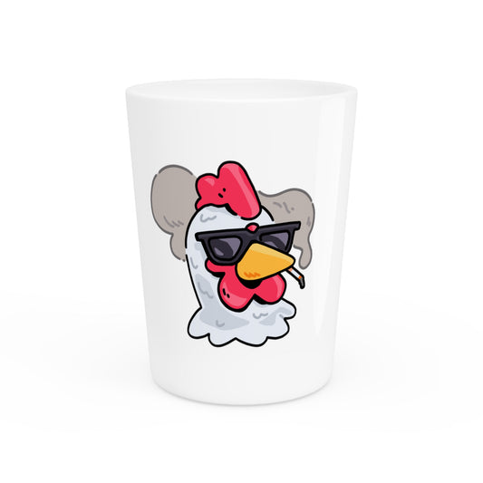 Gravy Fan Art Shot Glass Fan Art COQ Smokers Head on White background (0x420 INU Store)