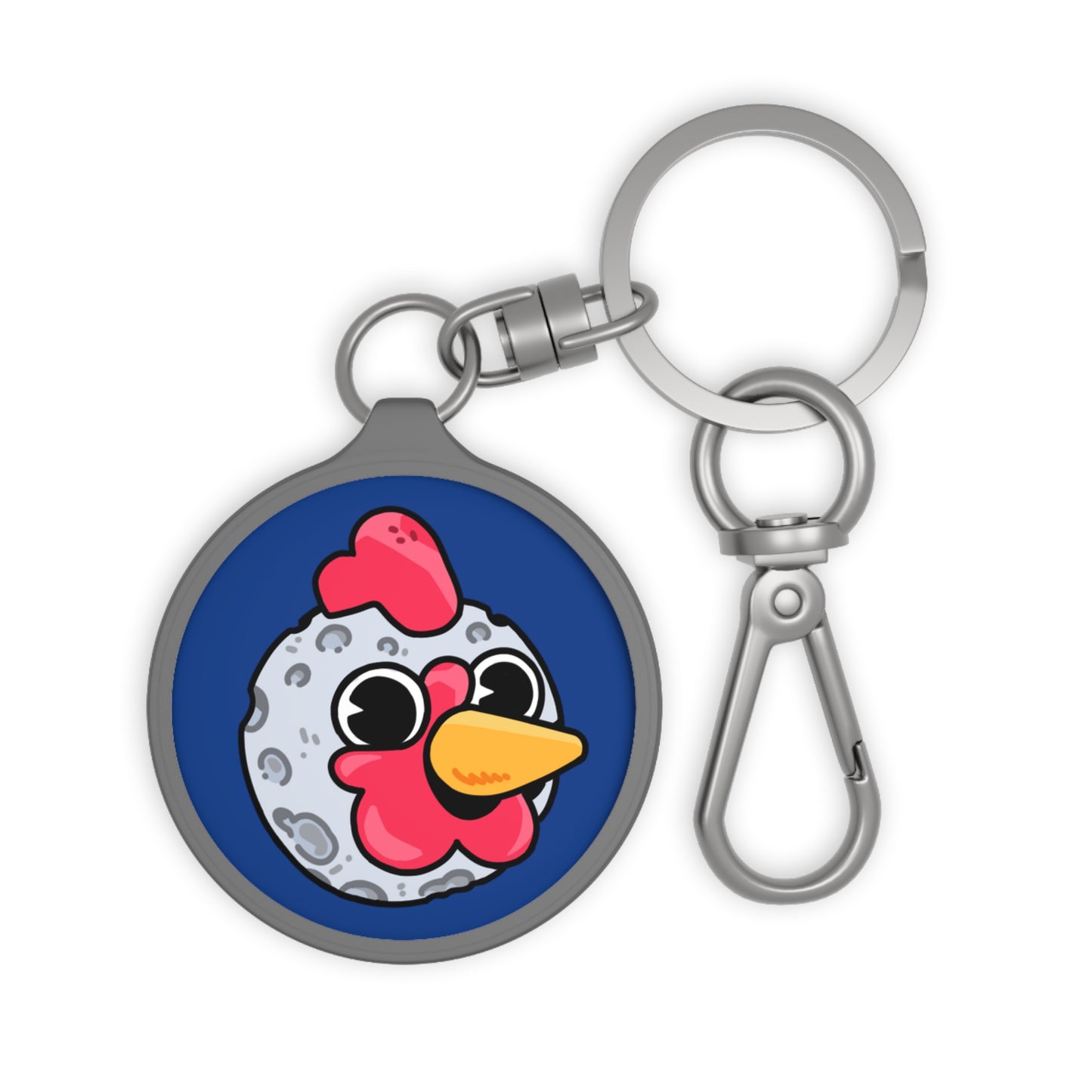 Keyring Tag COQ INU 0x420 Navy back ground COQ Moon by Gravy