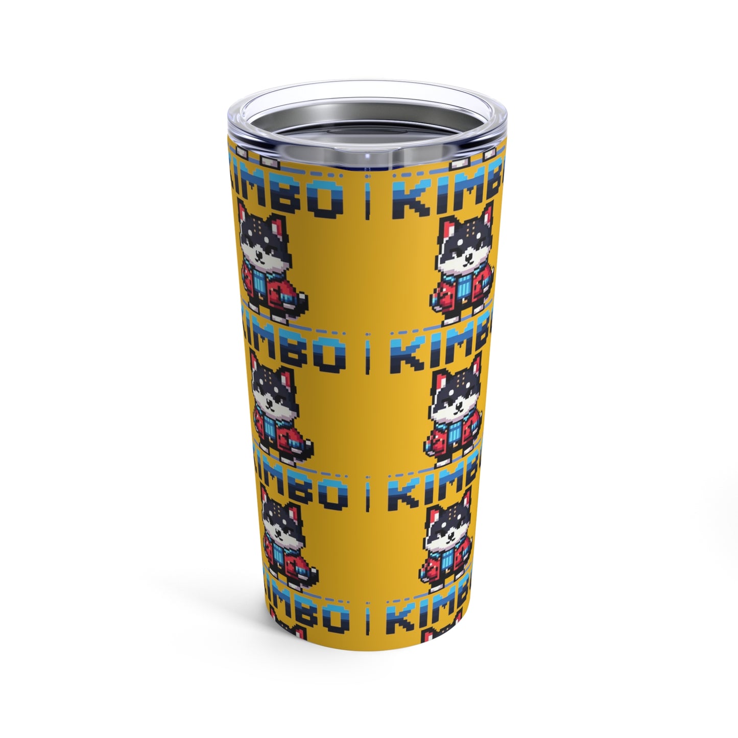 KIMBO Tumbler 20oz COQ INU (0x420 Shop) on Yellow Background #KIMBO Blue By Nifty