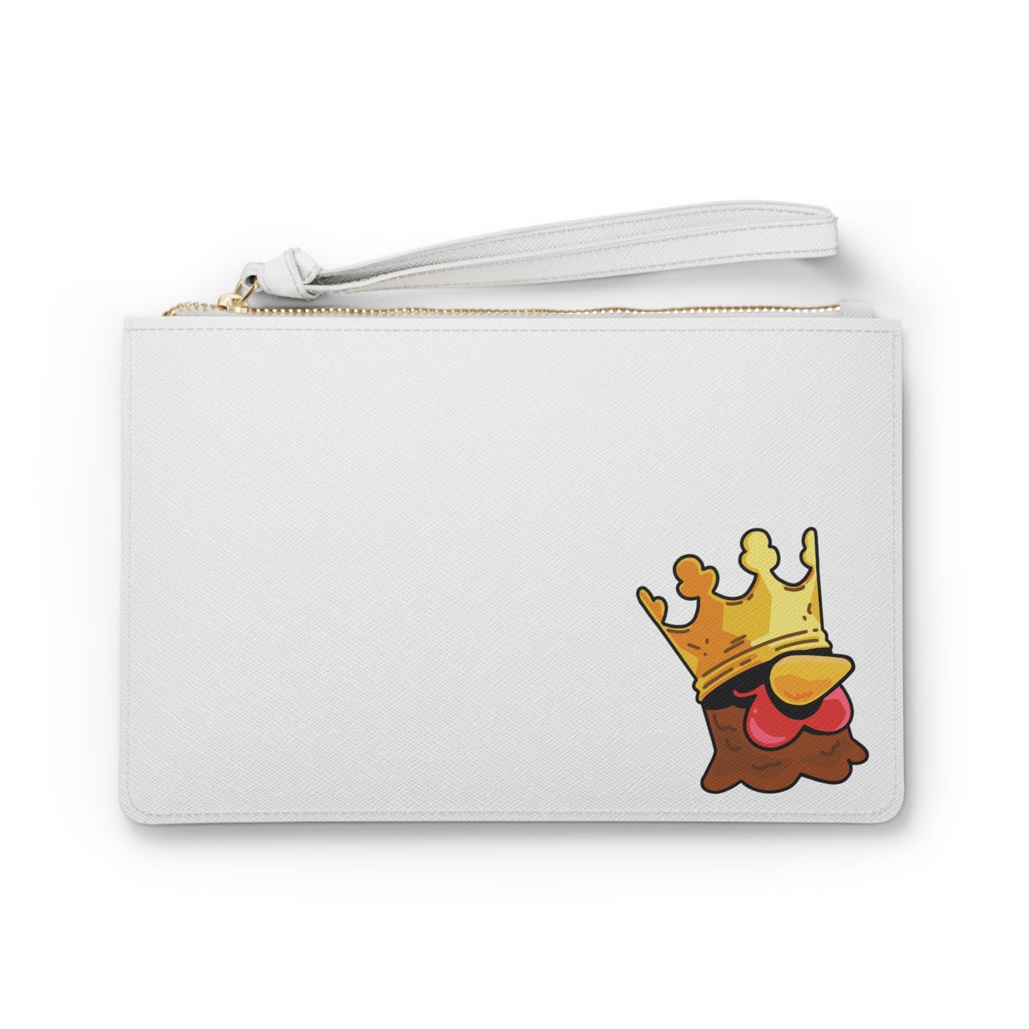 Gravy Fan Art Clutch Bag on White Bag COQ Crown Head with COQ INU Logo (0x420 INU Shop)