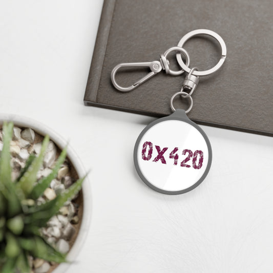 Keyring Tag COQ INU 0x420 Purple Text by Nifty