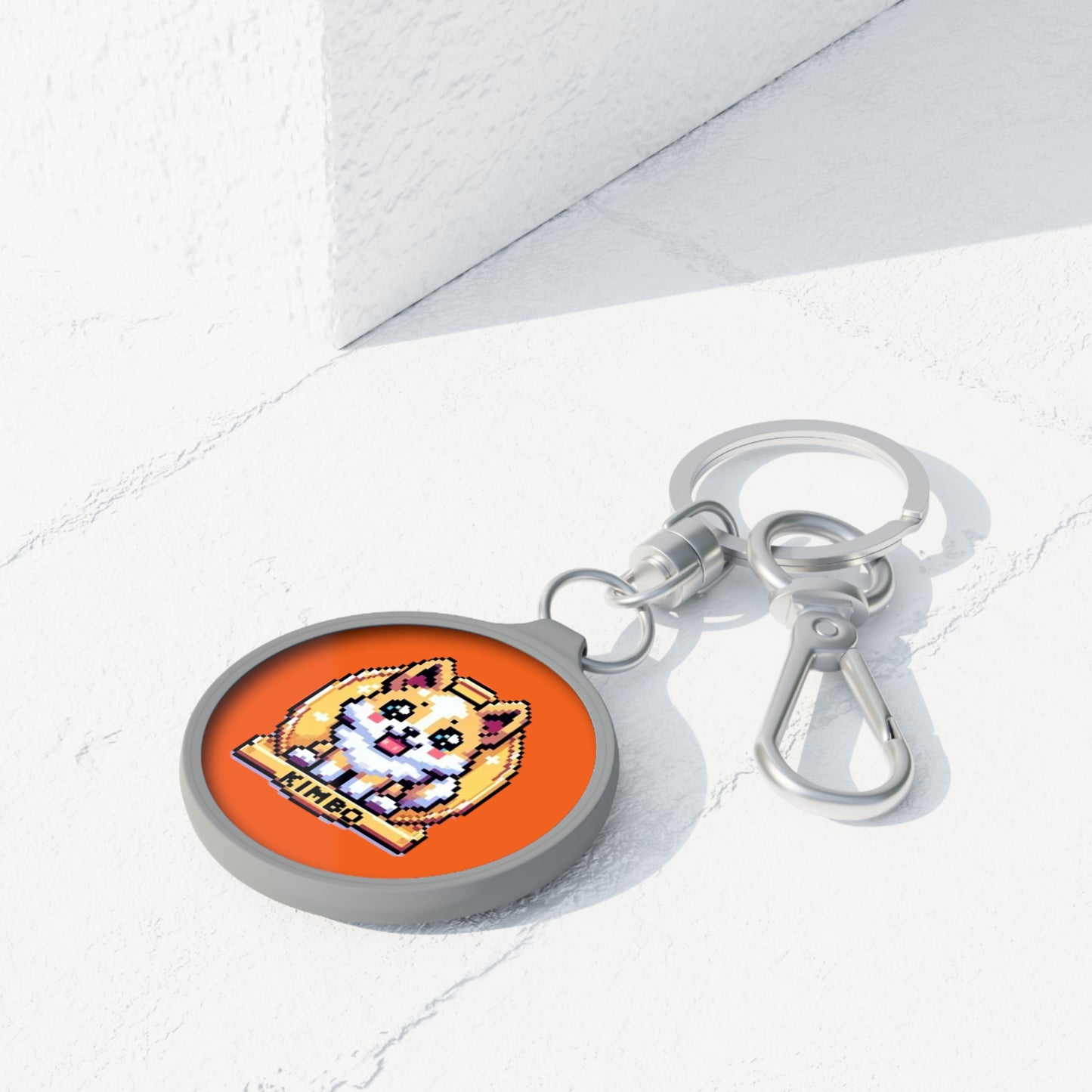 KIMBO Keyring Tag COQ INU 0x420 Orange back ground #KIMBO Gold By Nifty