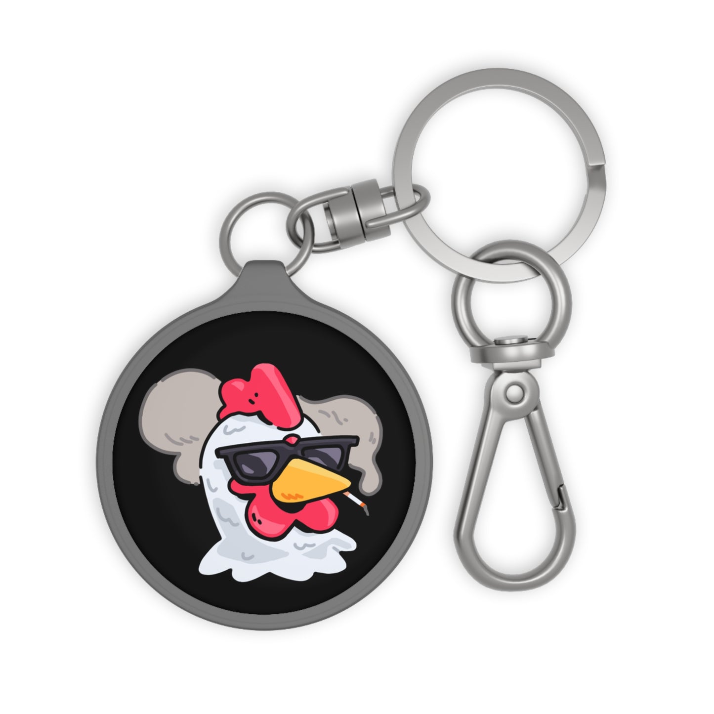 Keyring Tag COQ INU 0x420 Black back ground COQ Smoking by Gravy