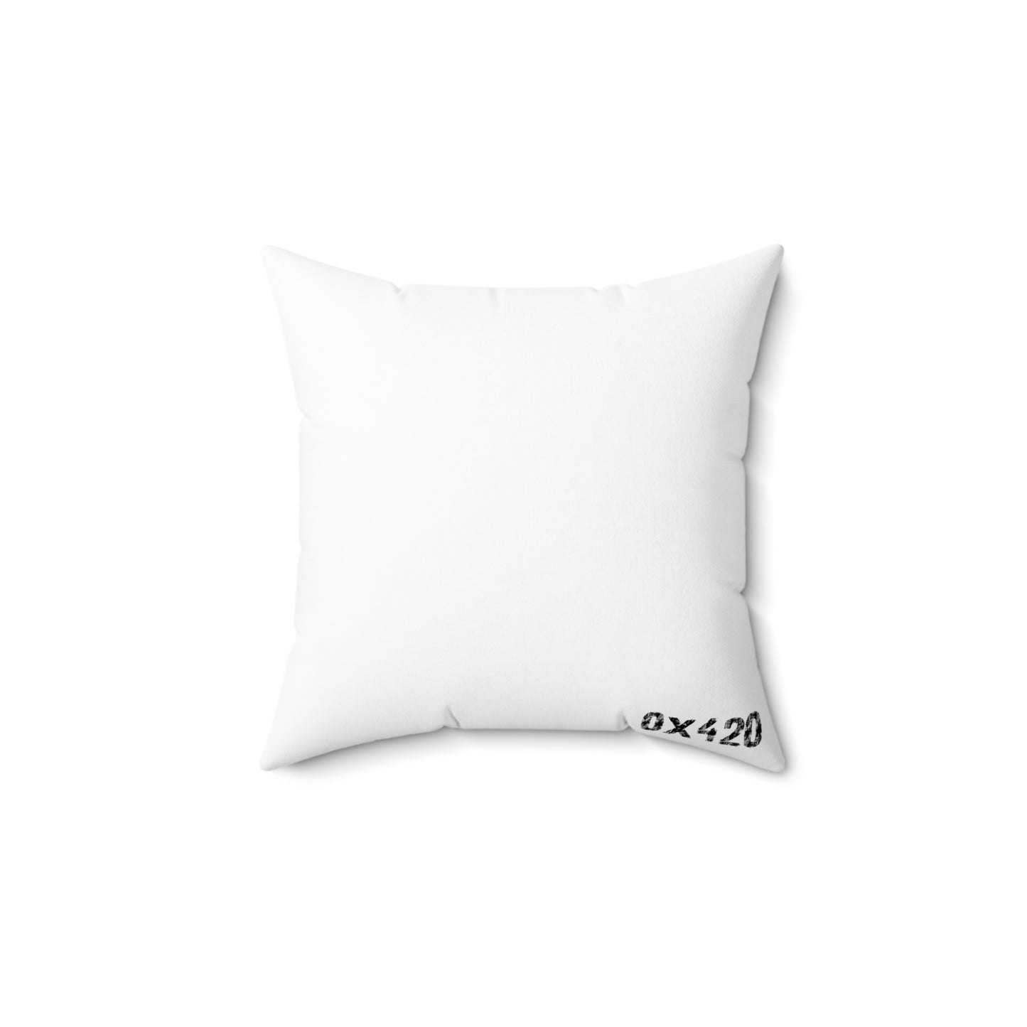 Black Spun Polyester Square Pillow Fan Art by Nifty