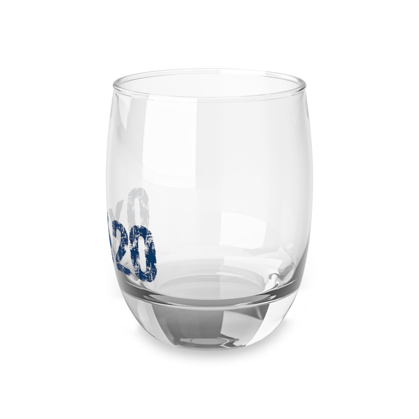 Whiskey Glass 0x420 Navy Text COQ INU by Nifty