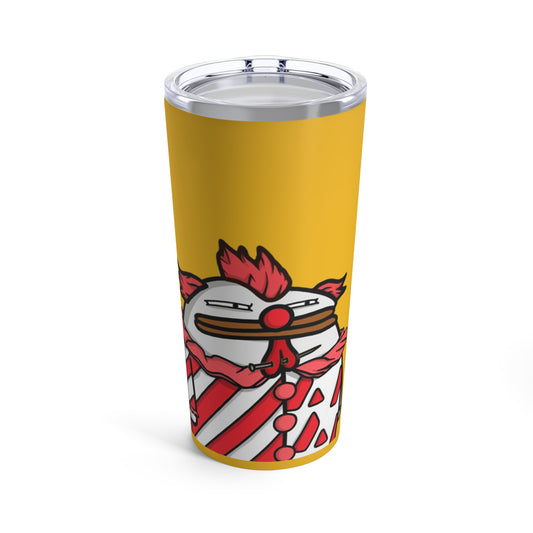 Pepe Portraits Tumbler 20oz COQ INU (0x420 Shop) on Yellow Background #Clown by Numpty