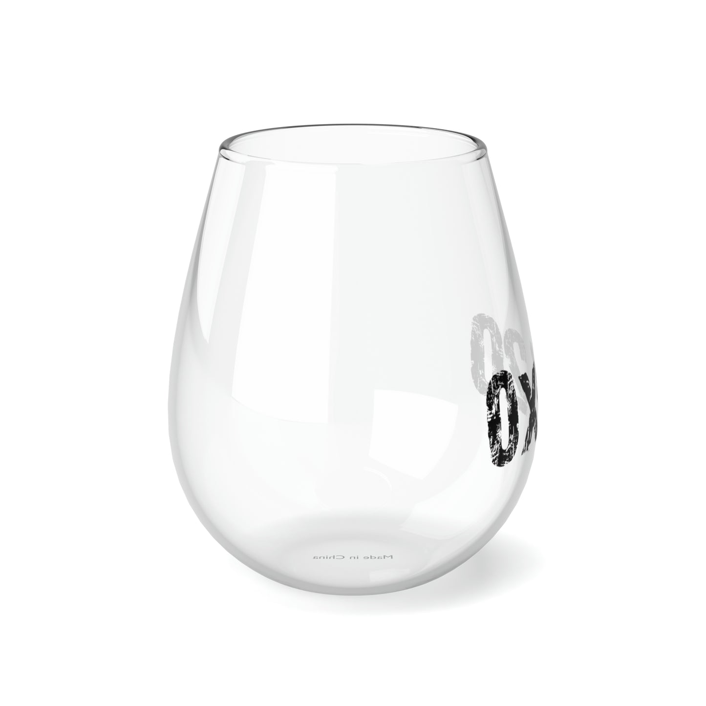 0x420 Black COQ INU Stemless Wine Glass, 11.75oz by Nifty