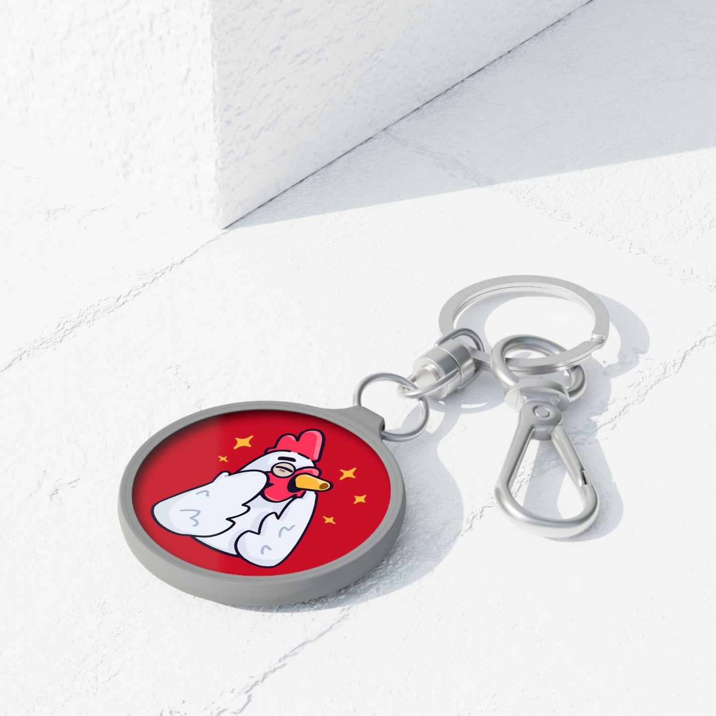 Keyring Tag COQ INU 0x420 Red back ground #Feels Good by Gravy