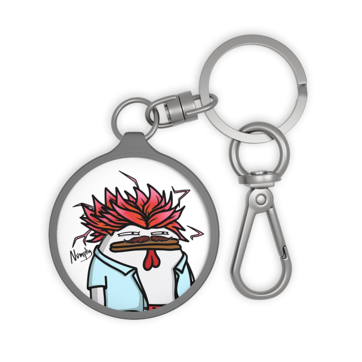 Pepe Portraits Keyring Tag COQ INU 0x420 White back ground with Numpty Signature #2720