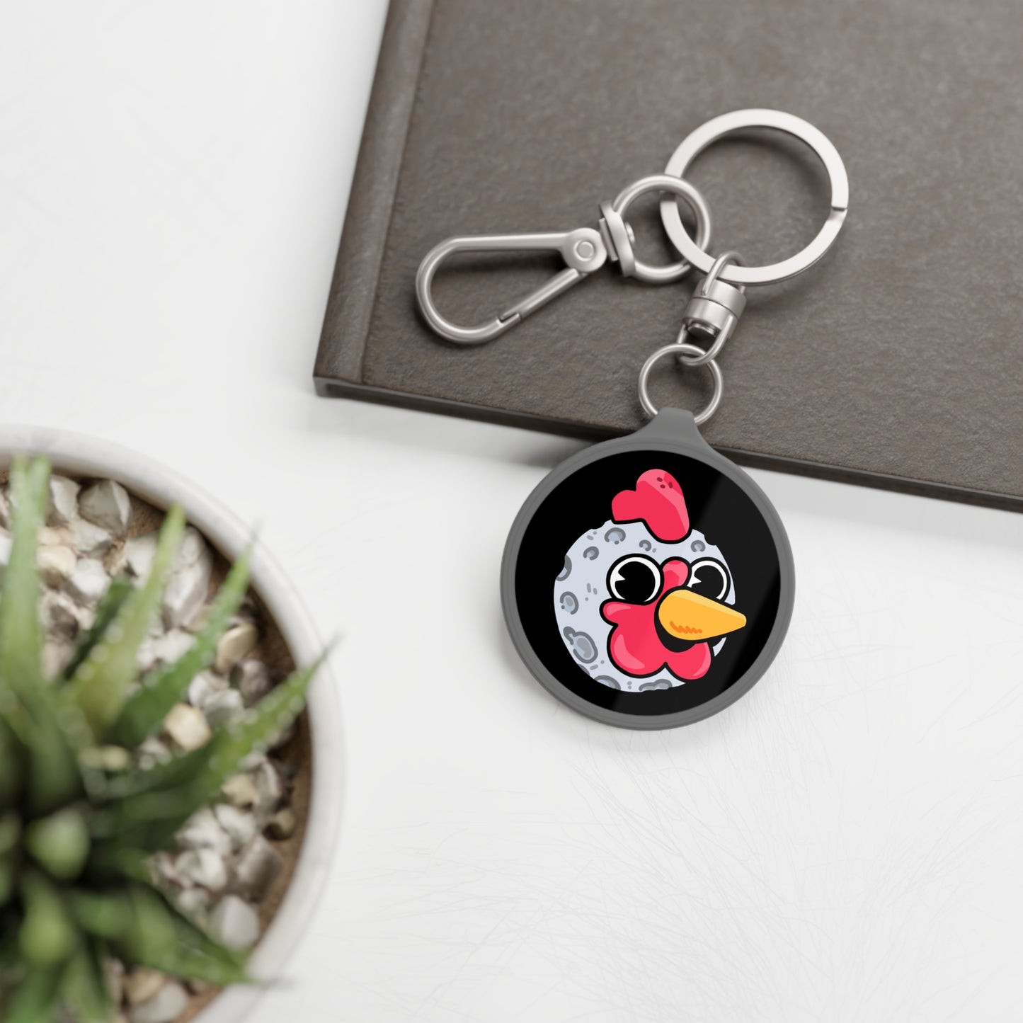 Keyring Tag COQ INU 0x420 Black back ground COQ Moon by Gravy