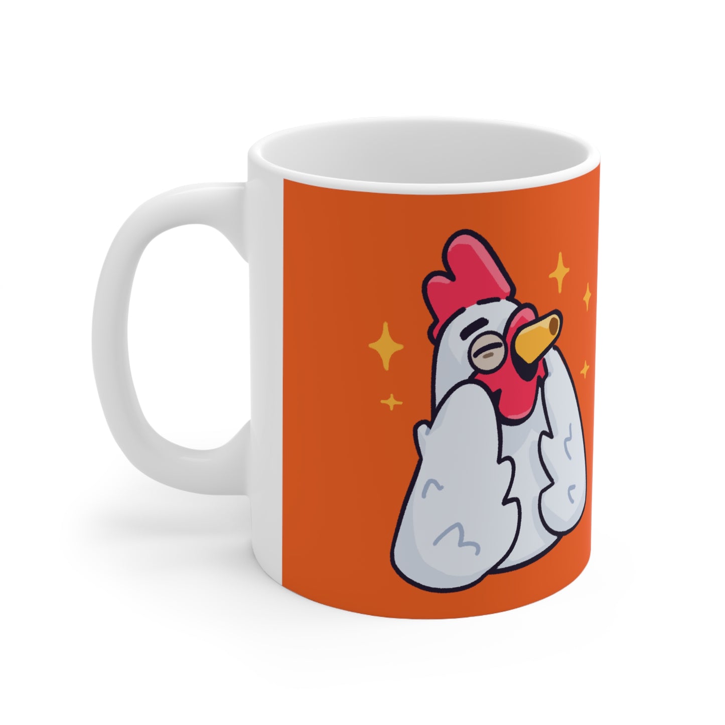 Orange Print Ceramic Mug 11oz #Feels Good by Gravy (COQ INU 0x420 shop)