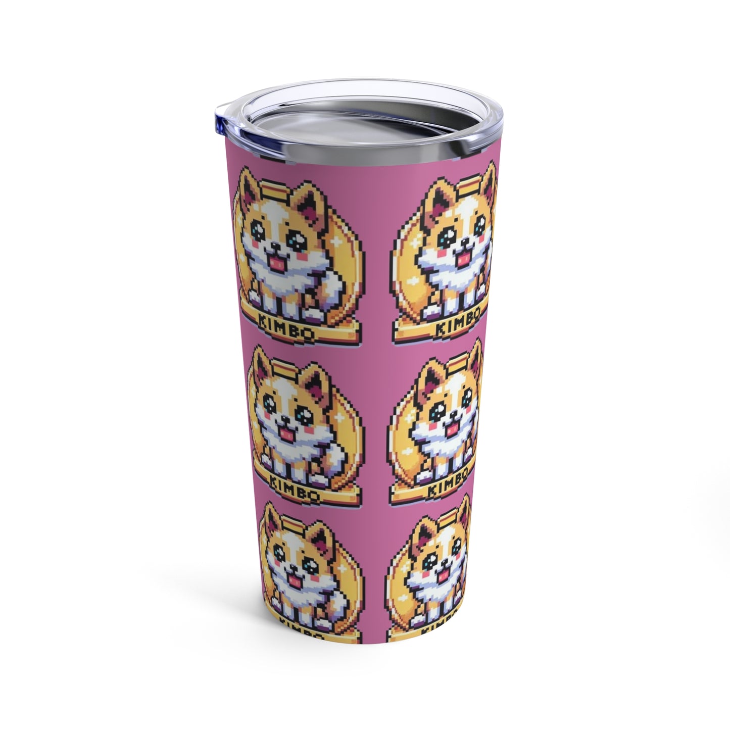 KIMBO Tumbler 20oz COQ INU (0x420 Shop) on Pink Background #KIMBO Gold By Nifty