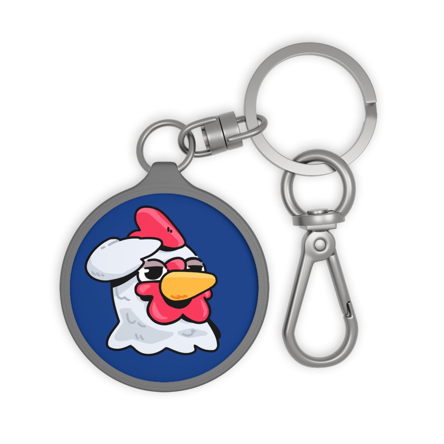 Keyring Tag COQ INU 0x420 Navy back ground COQ Salute by Gravy