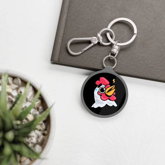 Keyring Tag COQ INU 0x420 Black back ground COQ Alarmed by Gravy