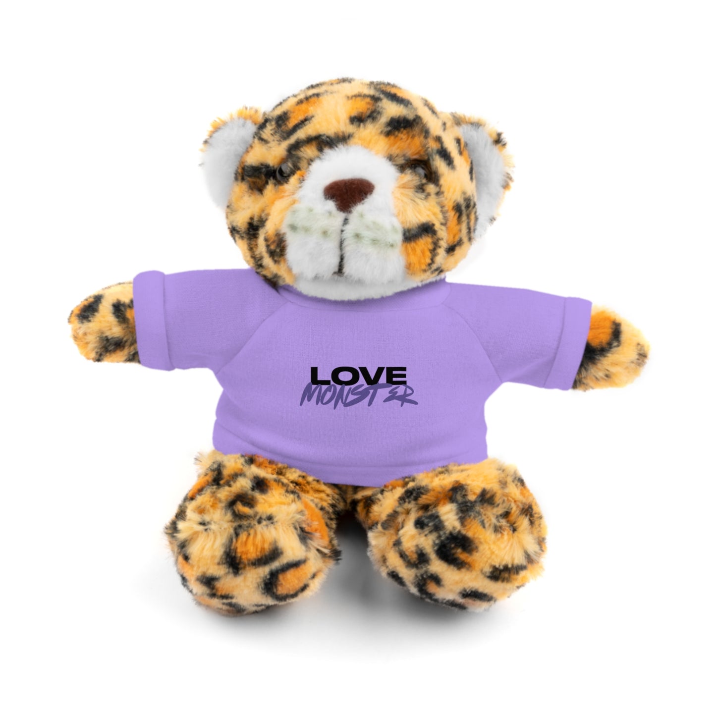 Love Monster Black & Purple Text Logo,  Stuffed Animals Teddy Bears