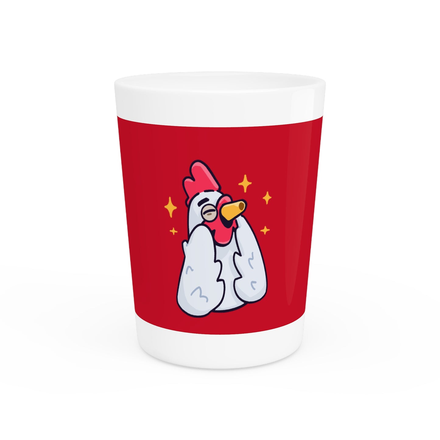 Shot Glass on Red (0x420 COQ INU Store) #Feels Good By Gravy