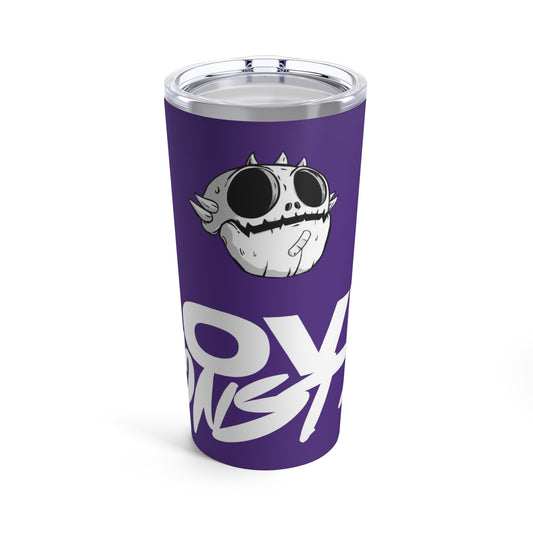 20oz Love Monster Tumbler with White Text & Skull Design, Insulated Drinkware