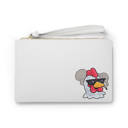 Gravy Fan Art Clutch Bag on White Bag COQ Smoking Head with COQ INU Logo (0x420 INU Shop)