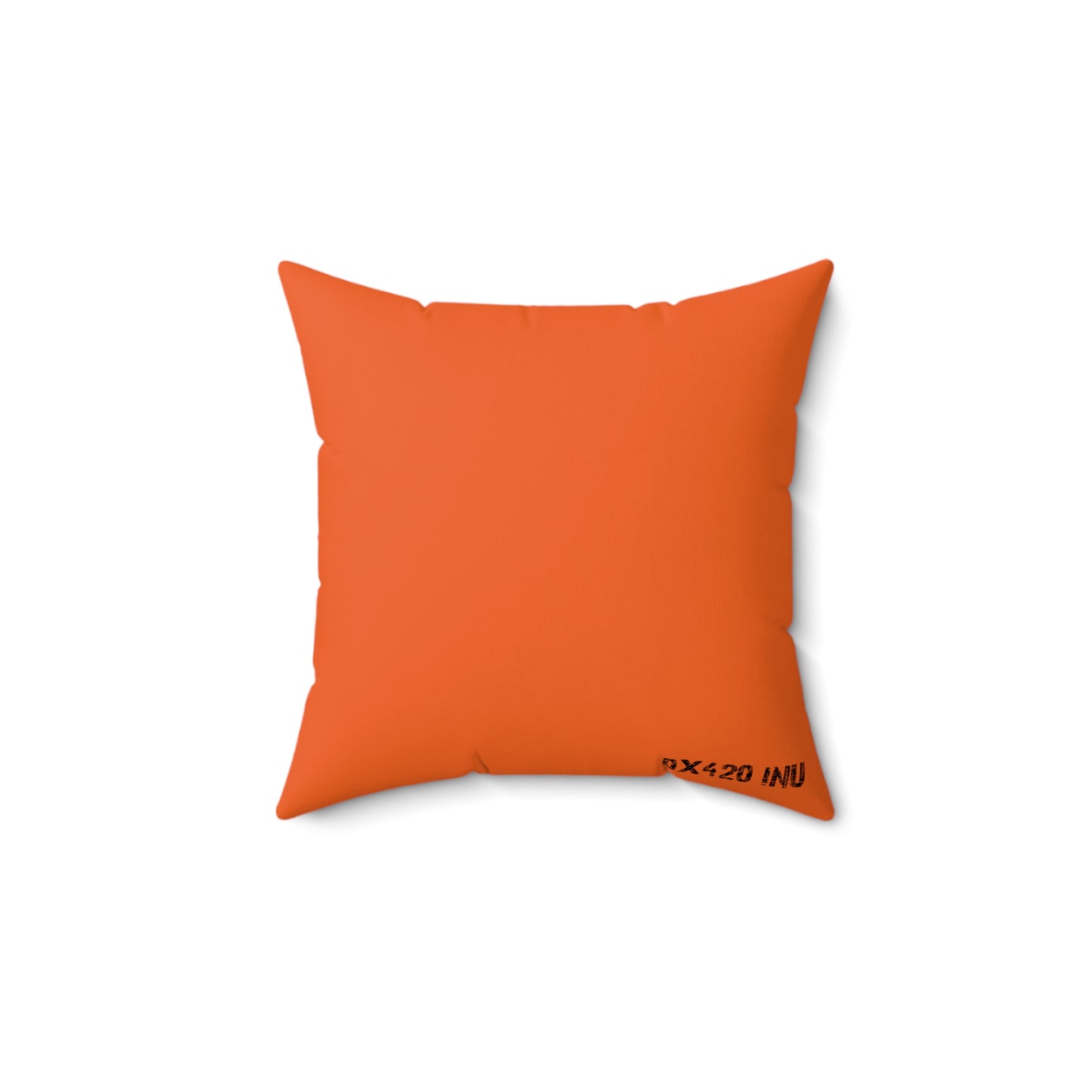 Orange Spun Polyester Square Pillow 0x420 INU signature (COQ INU 0x420) #Feels Good by Gravy