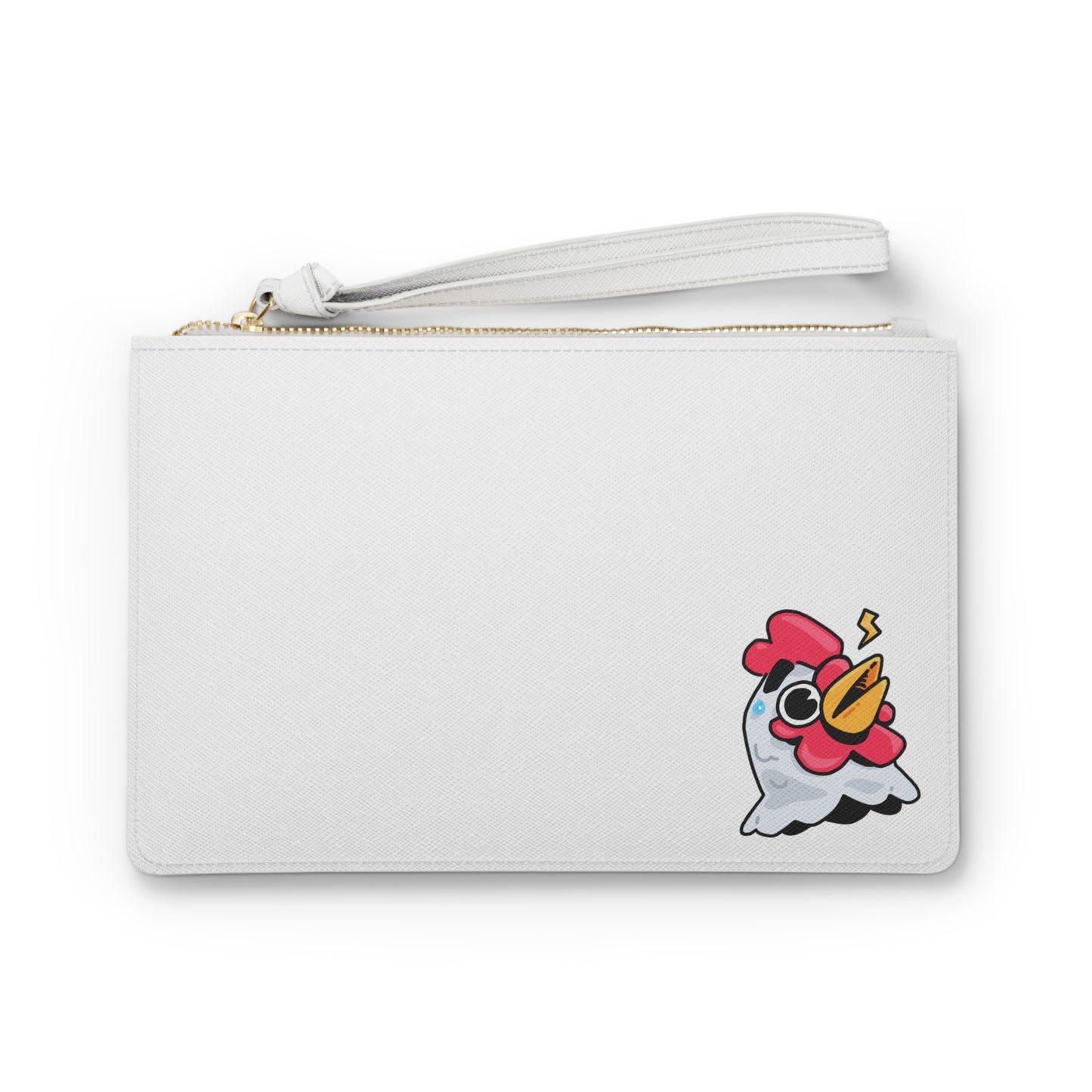 Gravy Fan Art Clutch Bag on White Bag COQ Whistle Head with COQ INU Logo (0x420 INU Shop)