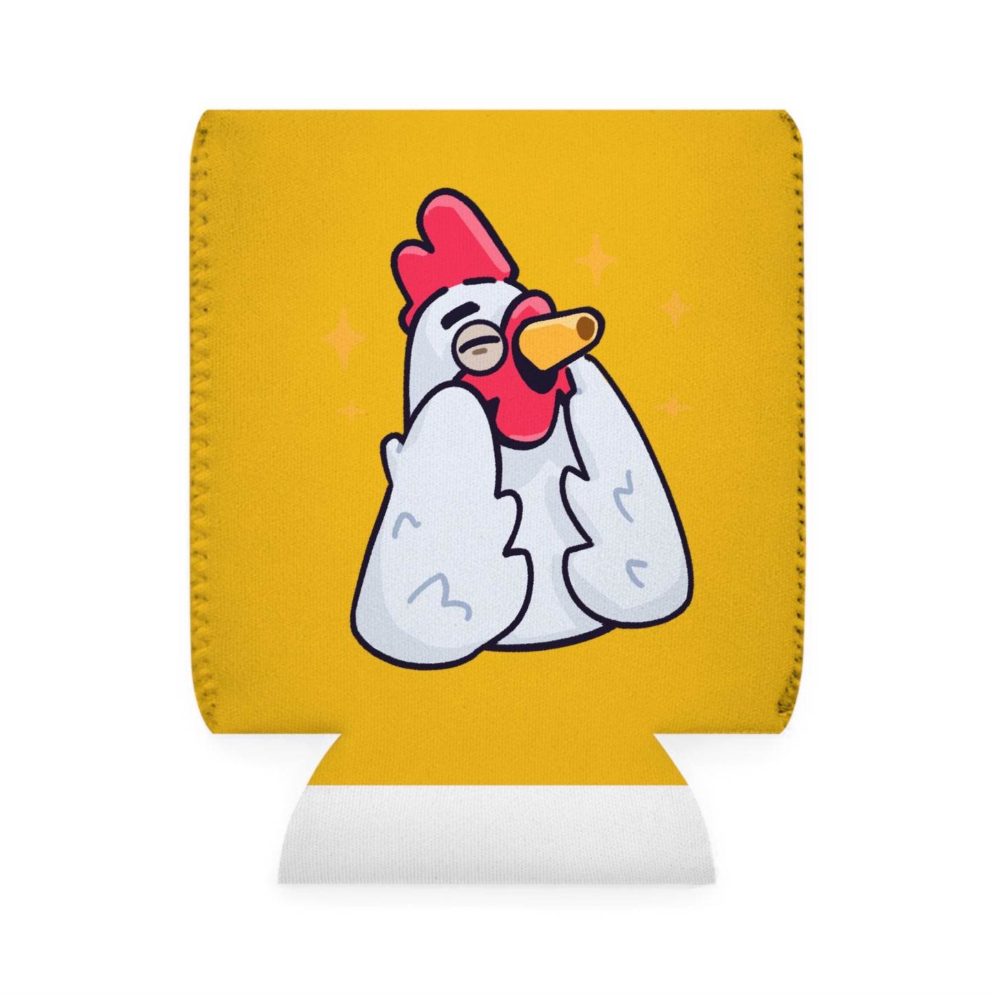 Yellow Can Cooler Sleeve COQ INU 0x420 #Feels Good by Gravy