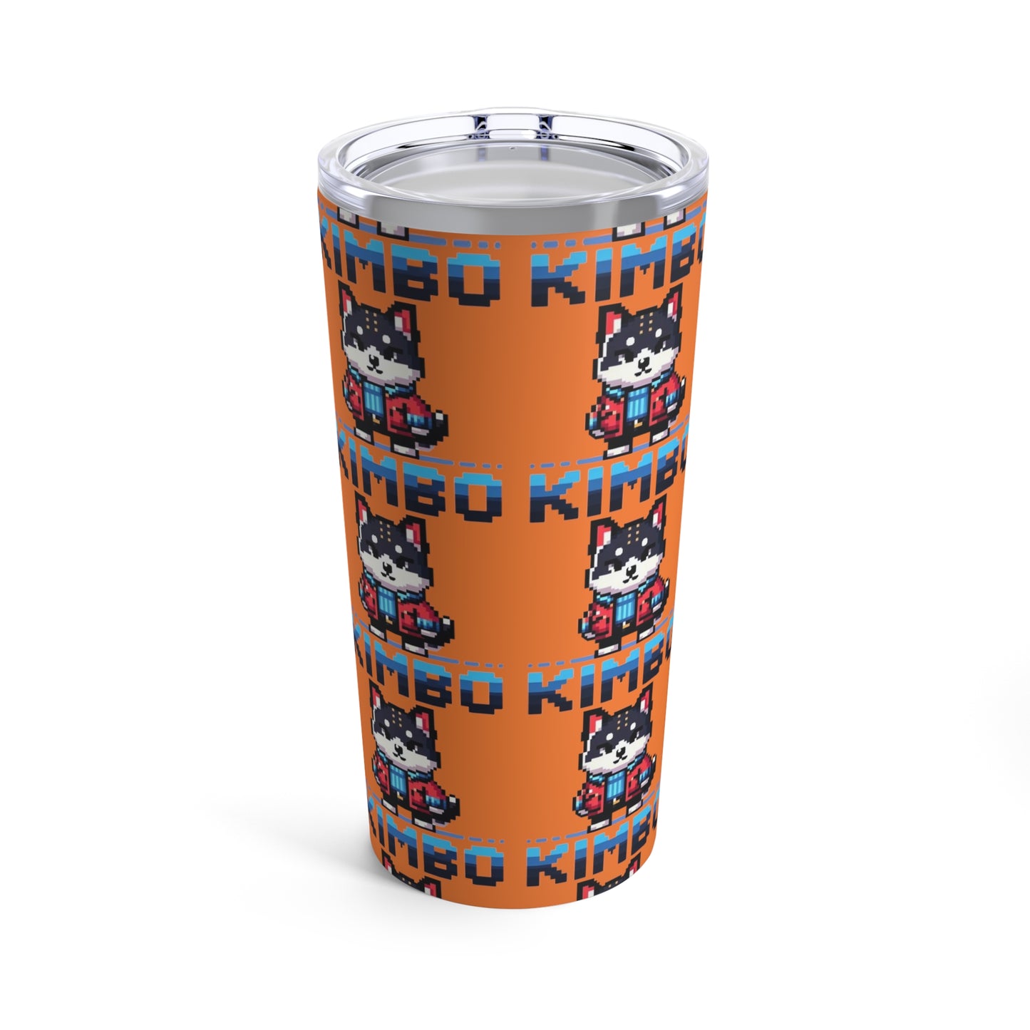 KIMBO Tumbler 20oz COQ INU (0x420 Shop) on Orange Background #KIMBO Blue By Nifty