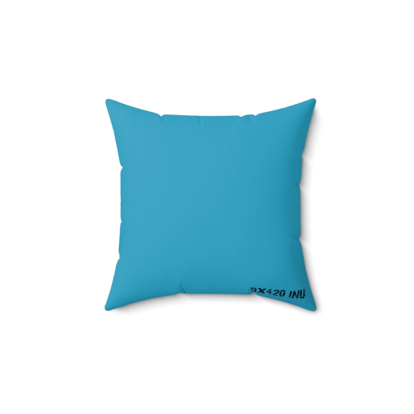 Truquoise Spun Polyester Square Pillow 0x420 INU signature (COQ INU 0x420) #Feels Good by Gravy