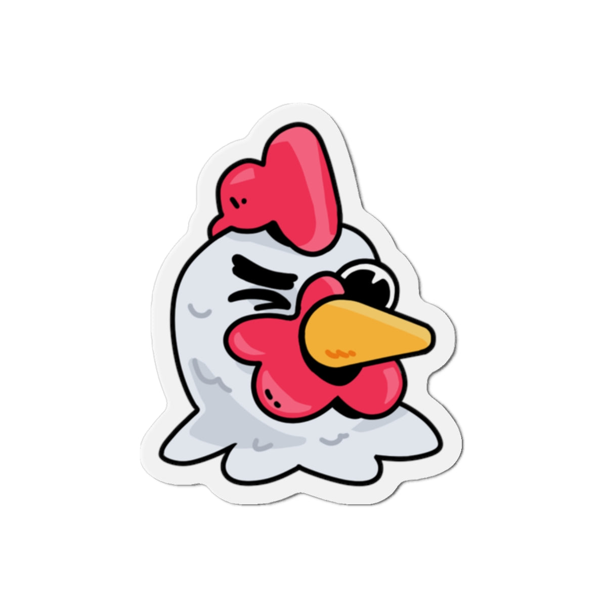 Fan Art COQ Head Magnet by Gravy, Funny Chicken (Chikn)