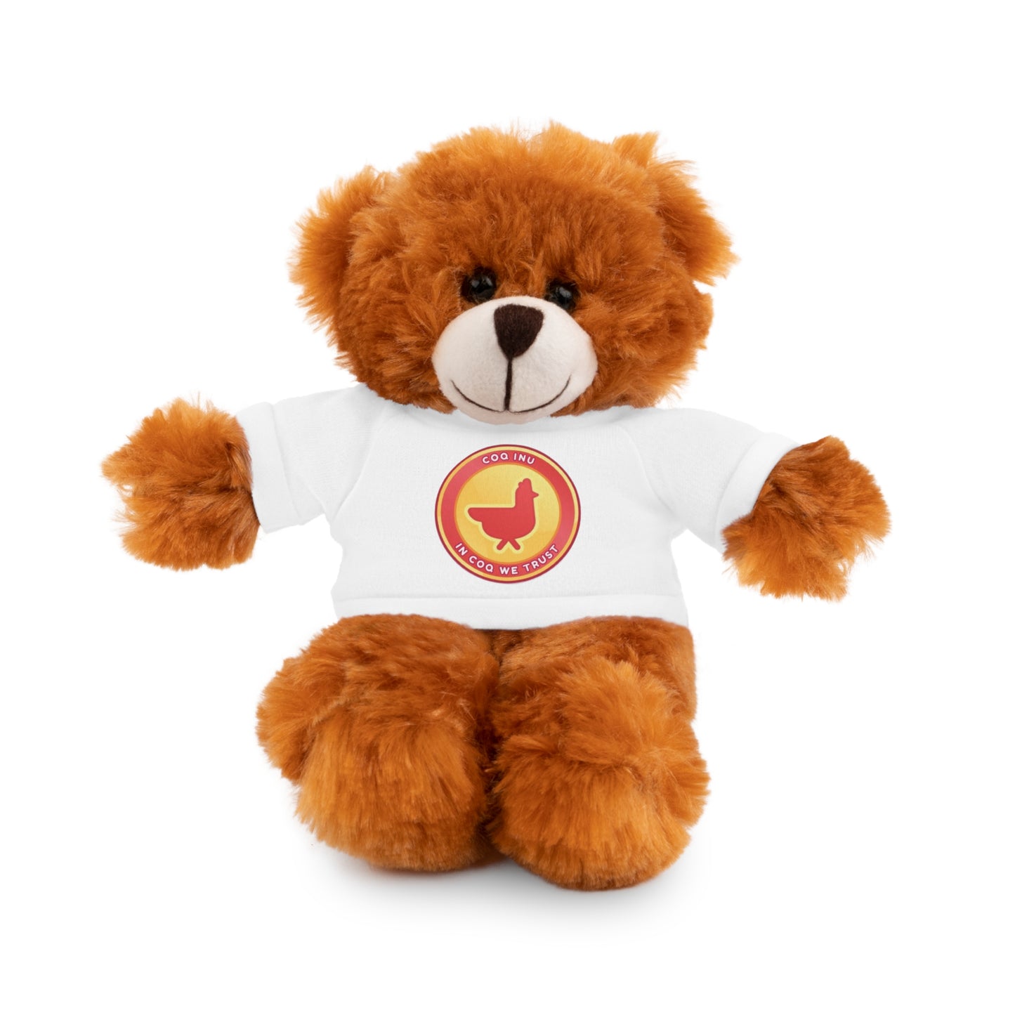 Stuffed Animals with Tee COQ INU Coin Logo print by Nifty