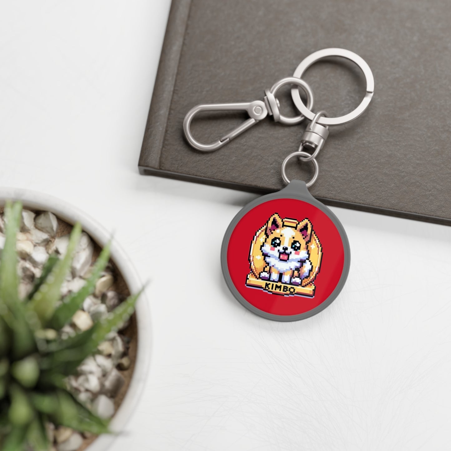 KIMBO Keyring Tag COQ INU 0x420 Red back ground #KIMBO Gold By Nifty