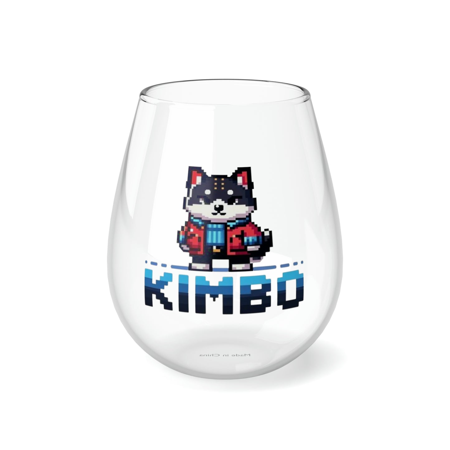 KIMBO Stemless Wine Glass, 11.75oz  (COQ INU 0x420 shop) #KIMBO Blue By Nifty