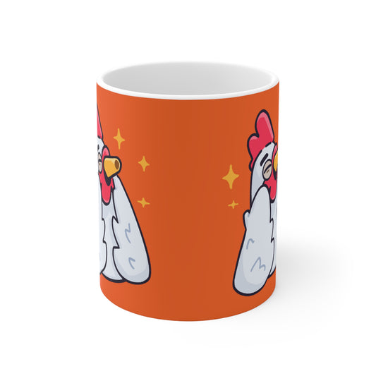 Orange Print Ceramic Mug 11oz #Feels Good by Gravy (COQ INU 0x420 shop)