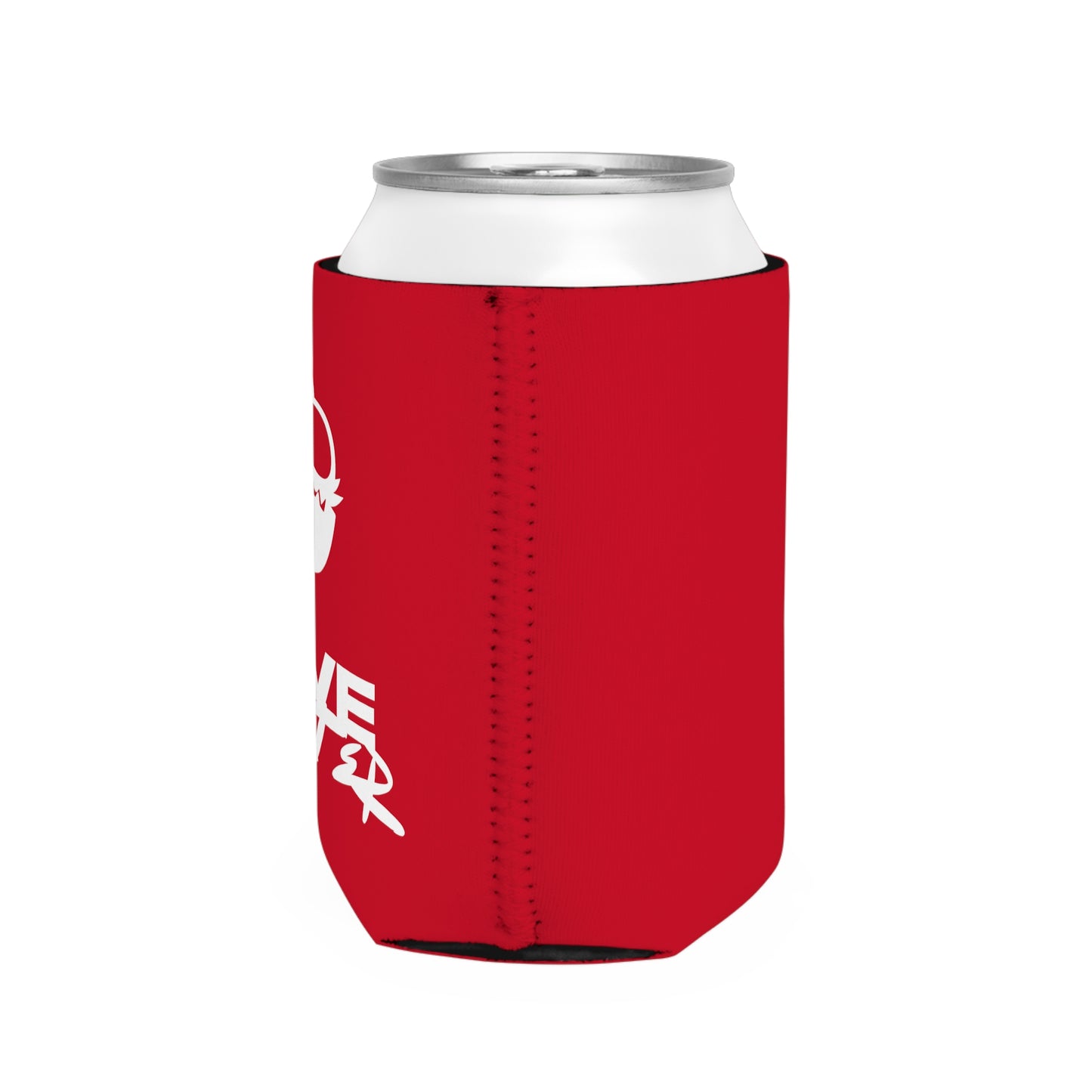 Love Monster Can Cooler Sleeve White Text & White Logo Emblem