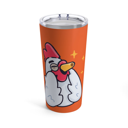 Tumbler 20oz COQ INU (0x420 Shop) on Orange Background #Feels Good Head by Gravy