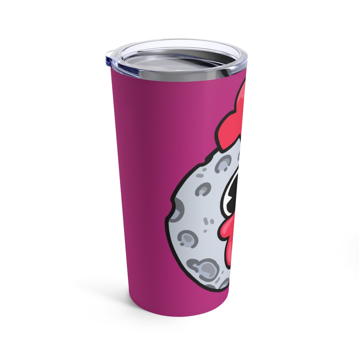 Gravy Fan Art Tumbler 20oz COQ Moon Head (0x420 Shop) on Hot Pink Background