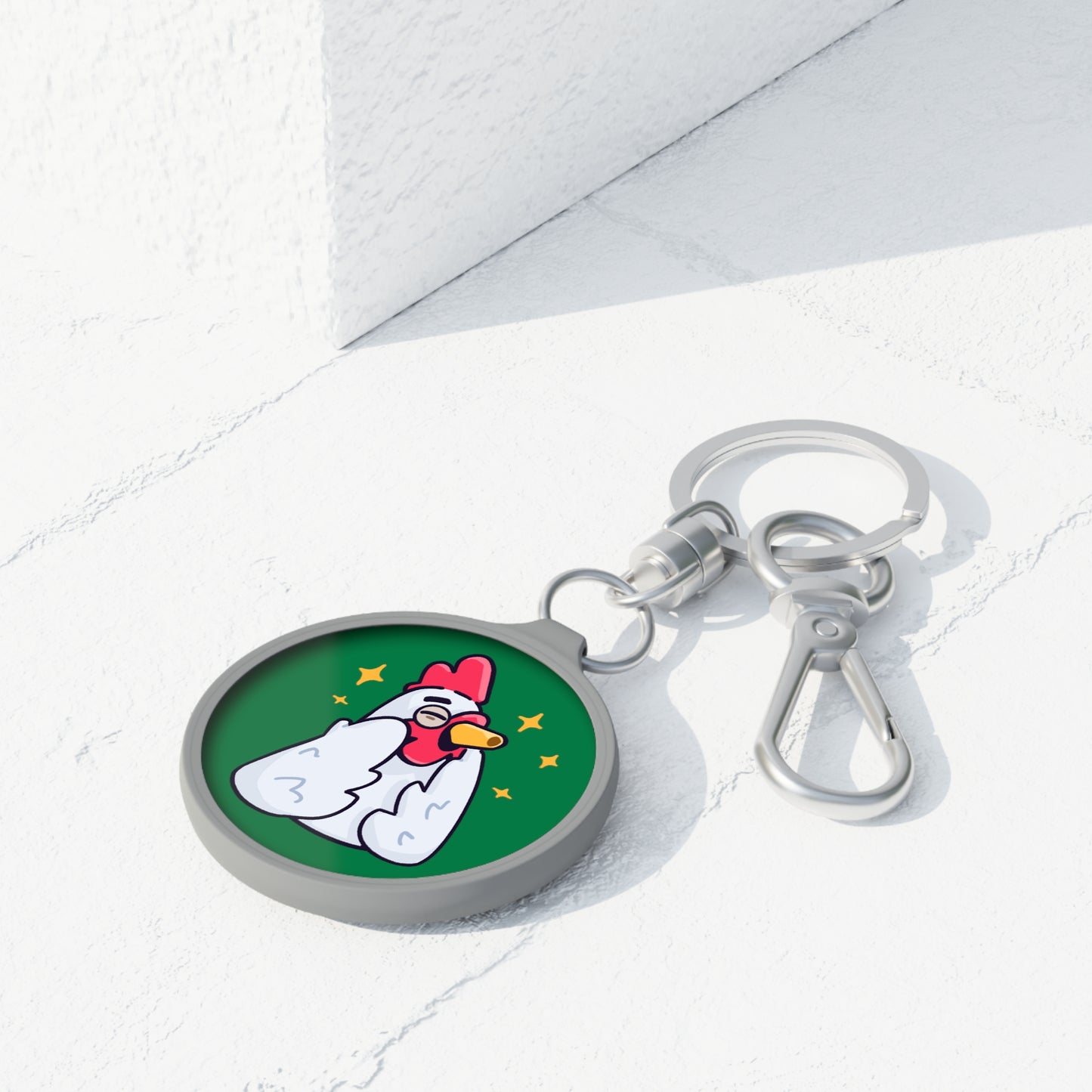 Keyring Tag COQ INU 0x420 Green back ground #Feels Good by Gravy