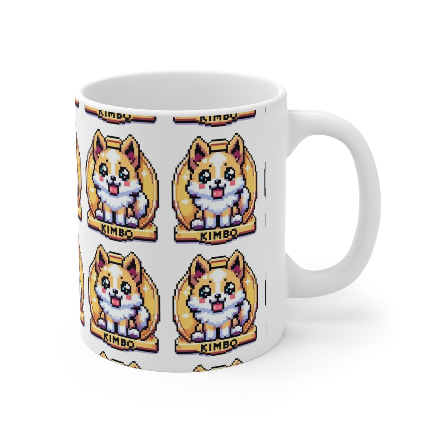 KIMBO White Ceramic Mug 11oz #KIMBO Gold By Nifty (COQ INU 0x420 shop)