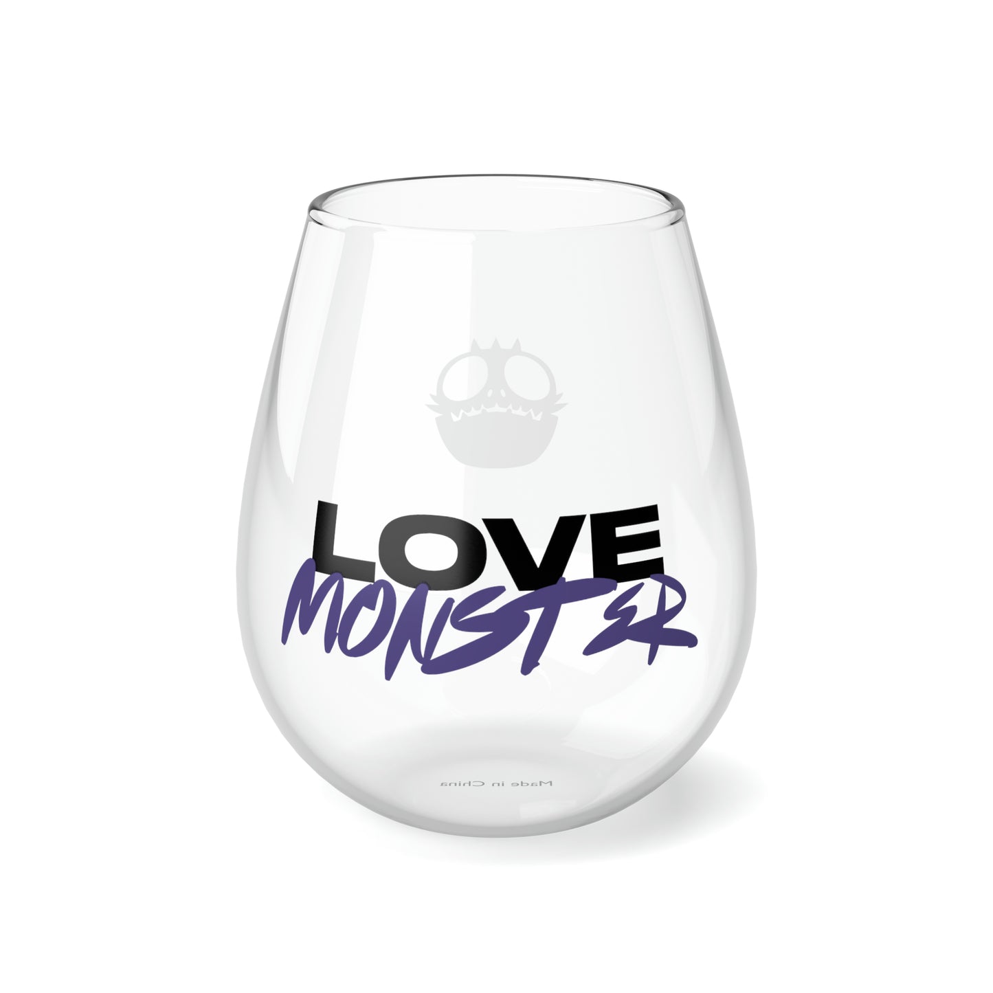 Love Monster Stemless Wine Glass, 11.75oz