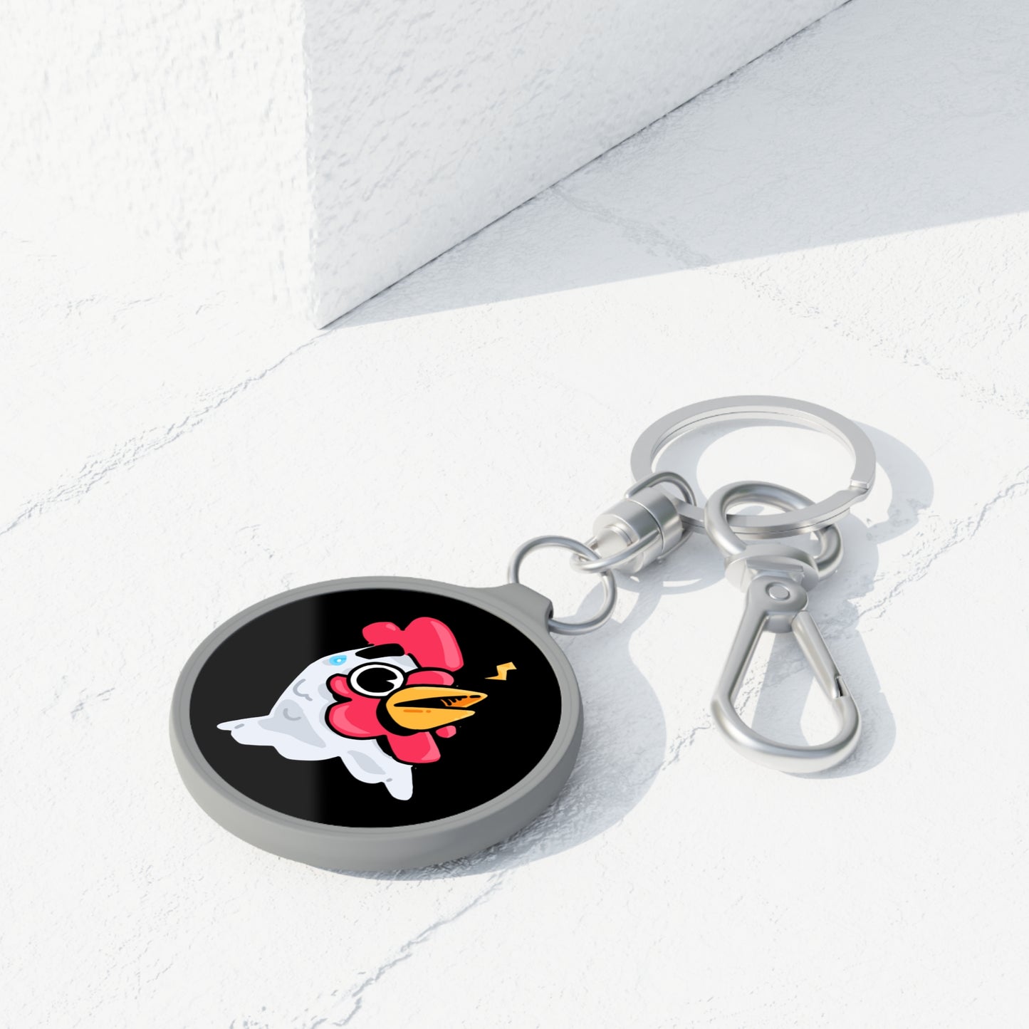 Keyring Tag COQ INU 0x420 Black back ground COQ Alarmed by Gravy