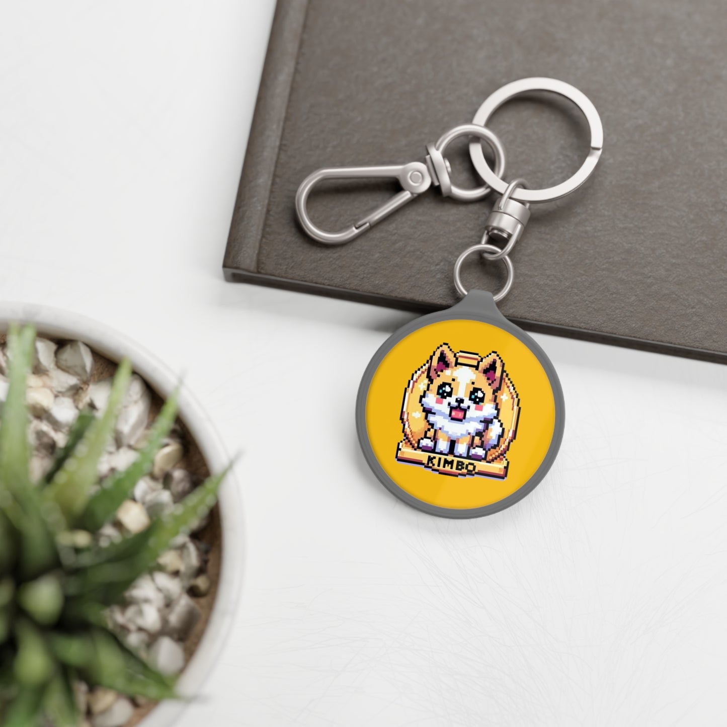 KIMBO Keyring Tag COQ INU 0x420 Yellow back ground #KIMBO Gold By Nifty