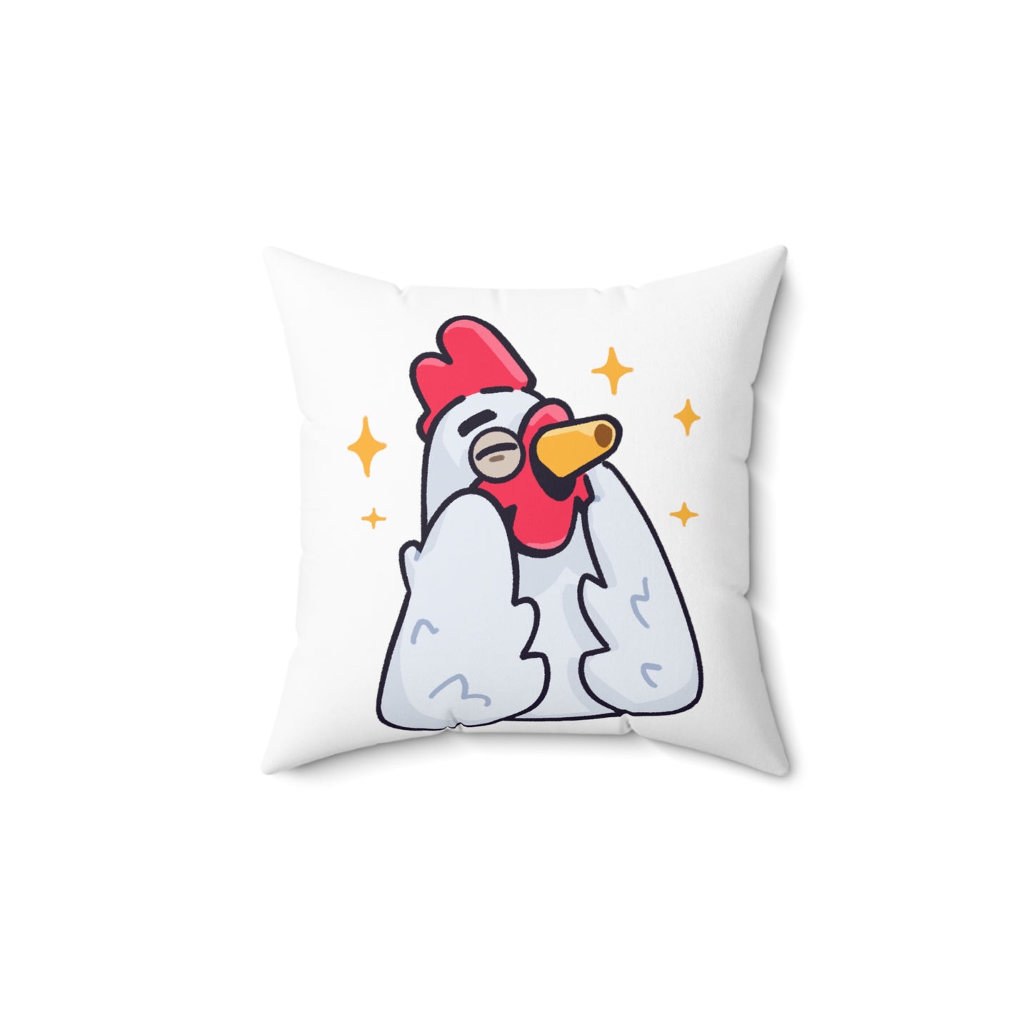 White Spun Polyester Square Pillow 0x420 INU signature (COQ INU 0x420) #Feels Good by Gravy