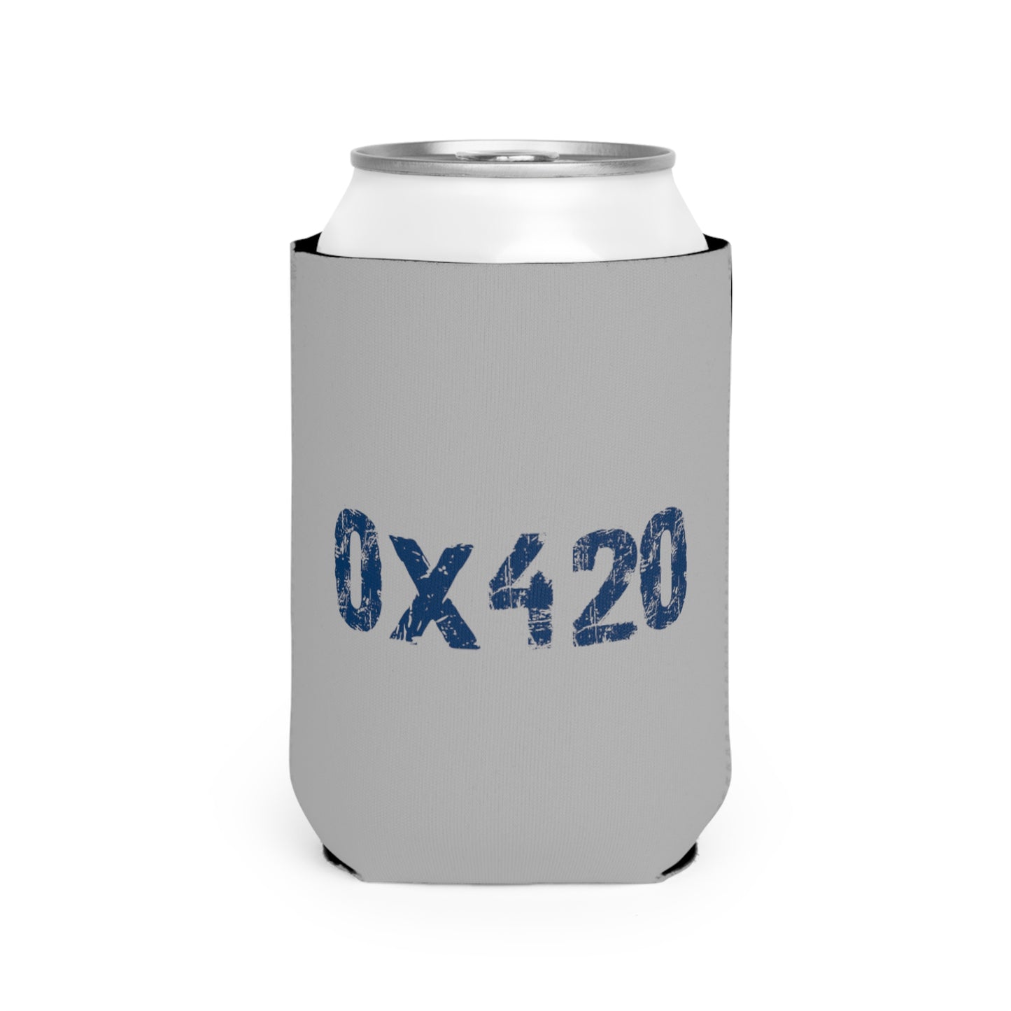 Can Cooler Sleeve Fan Art COQ INU Navy Text by Nifty