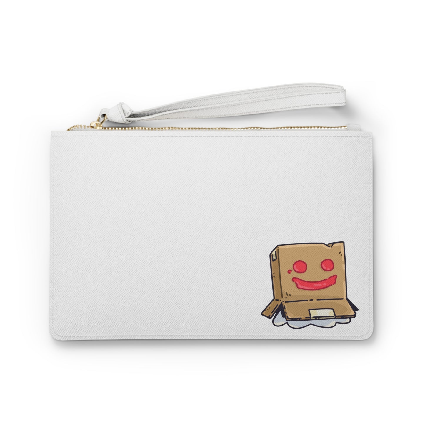 Gravy Fan Art Clutch Bag on White Bag COQ Box Head with COQ INU Logo (0x420 INU Shop)