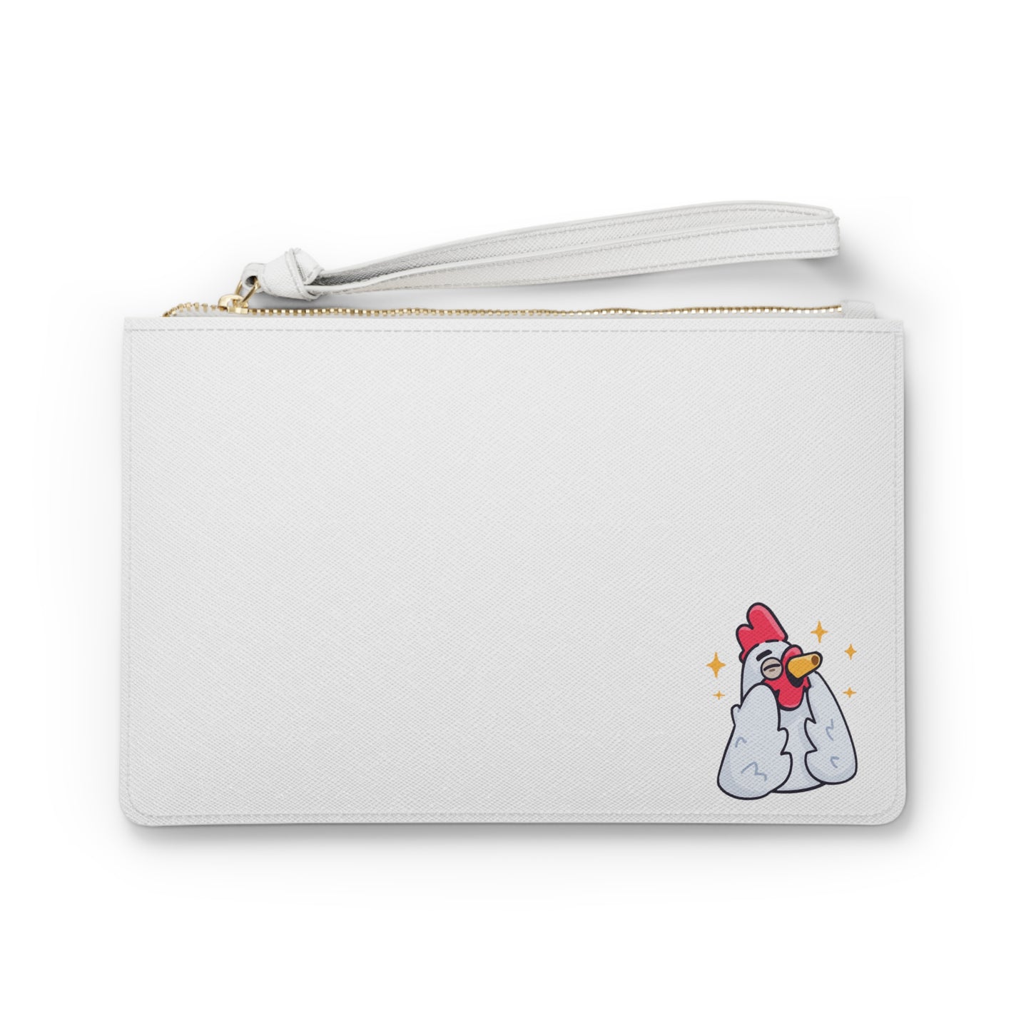 COQ INU Head Clutch Bag on White Bag COQ INU Logo (0x420 INU Shop)  #Feels Good By Gravy