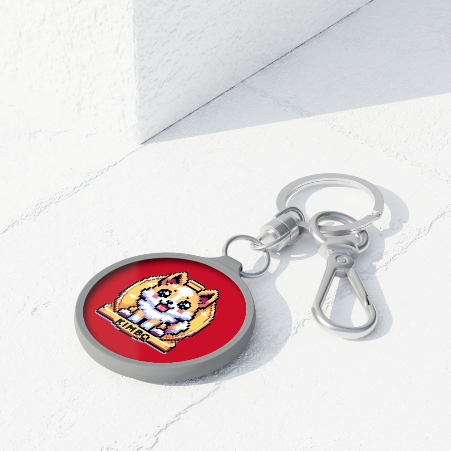 KIMBO Keyring Tag COQ INU 0x420 Red back ground #KIMBO Gold By Nifty