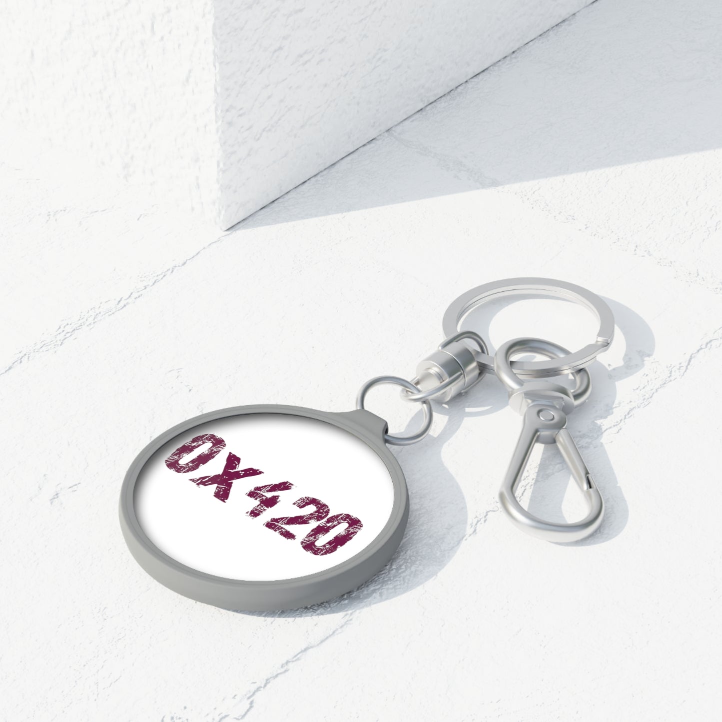 Keyring Tag COQ INU 0x420 Purple Text by Nifty