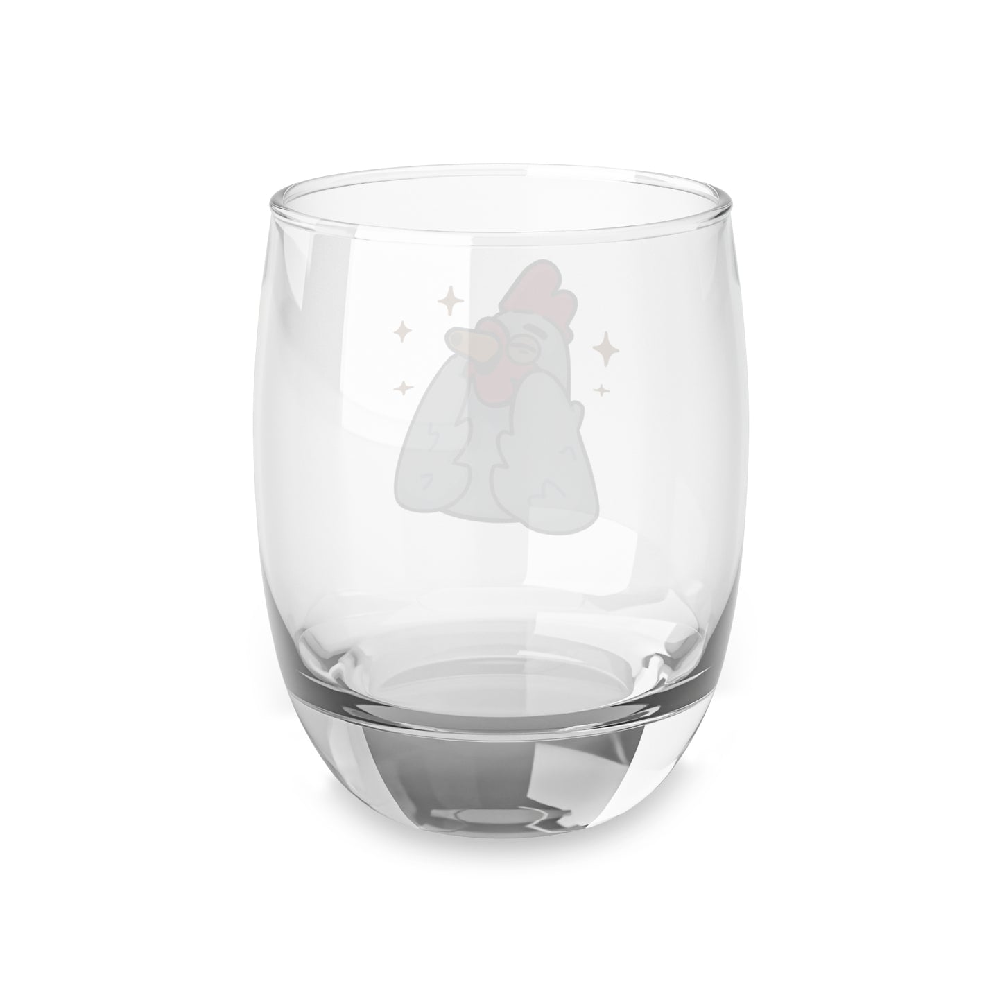 COQ Head Whiskey Glass, Feels Good By Gravy, Funny Chicken (Chikn)