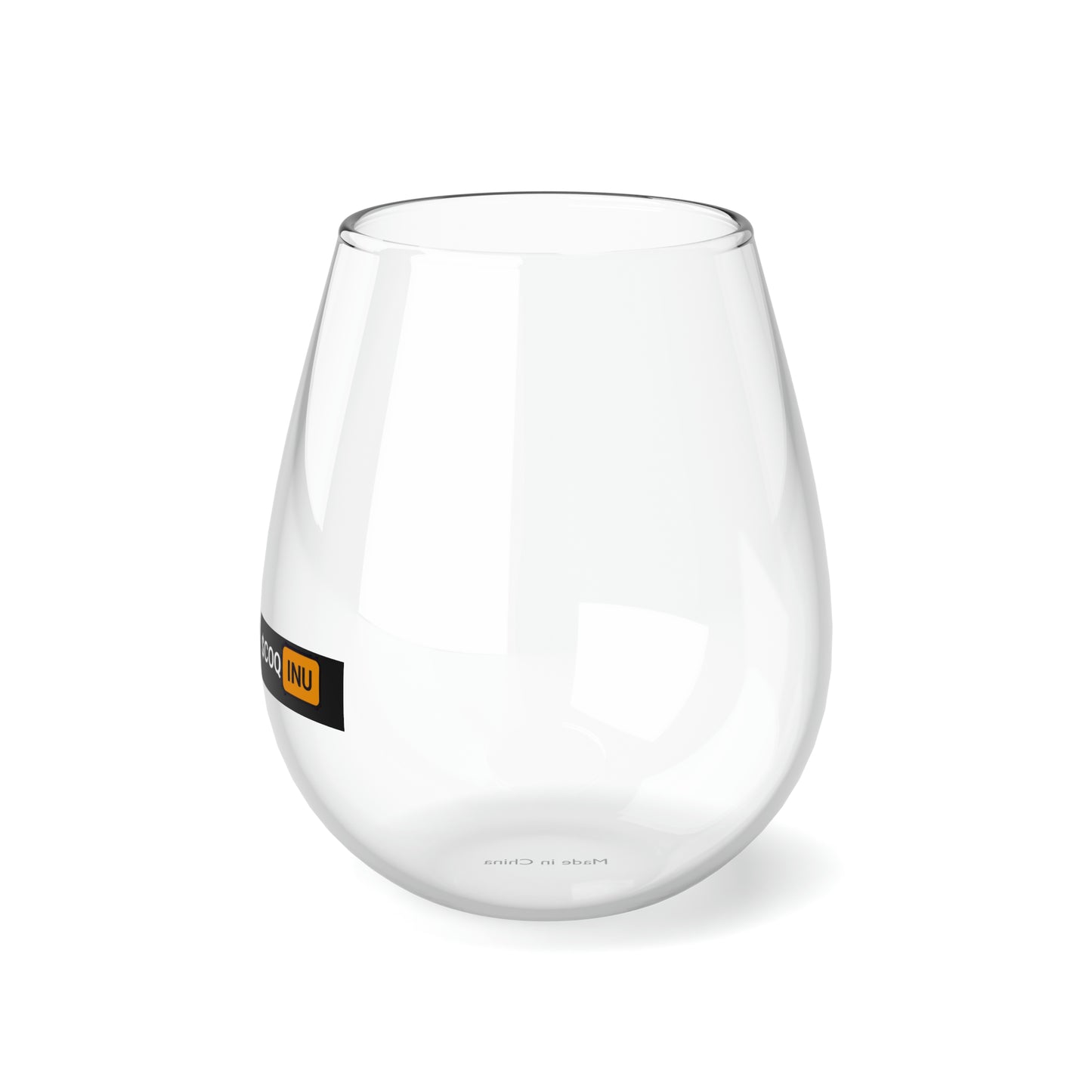 Nifty Fan Art Branded COQ INU Stemless Wine Glass, 11.75oz